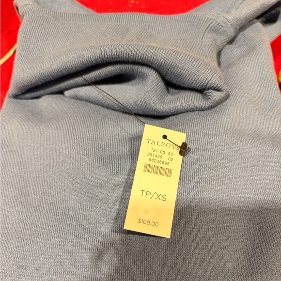 🌙 B173 Talbots Classic Light Blue Turtleneck Sweater - Picture 2 of 2
